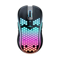 SA-1 black honeycomb shell gaming mouse with RGB lighting and 7 buttons