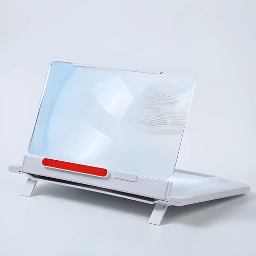 12-inch pull-out mobile phone screen amplifier with bracket in black or white colour options