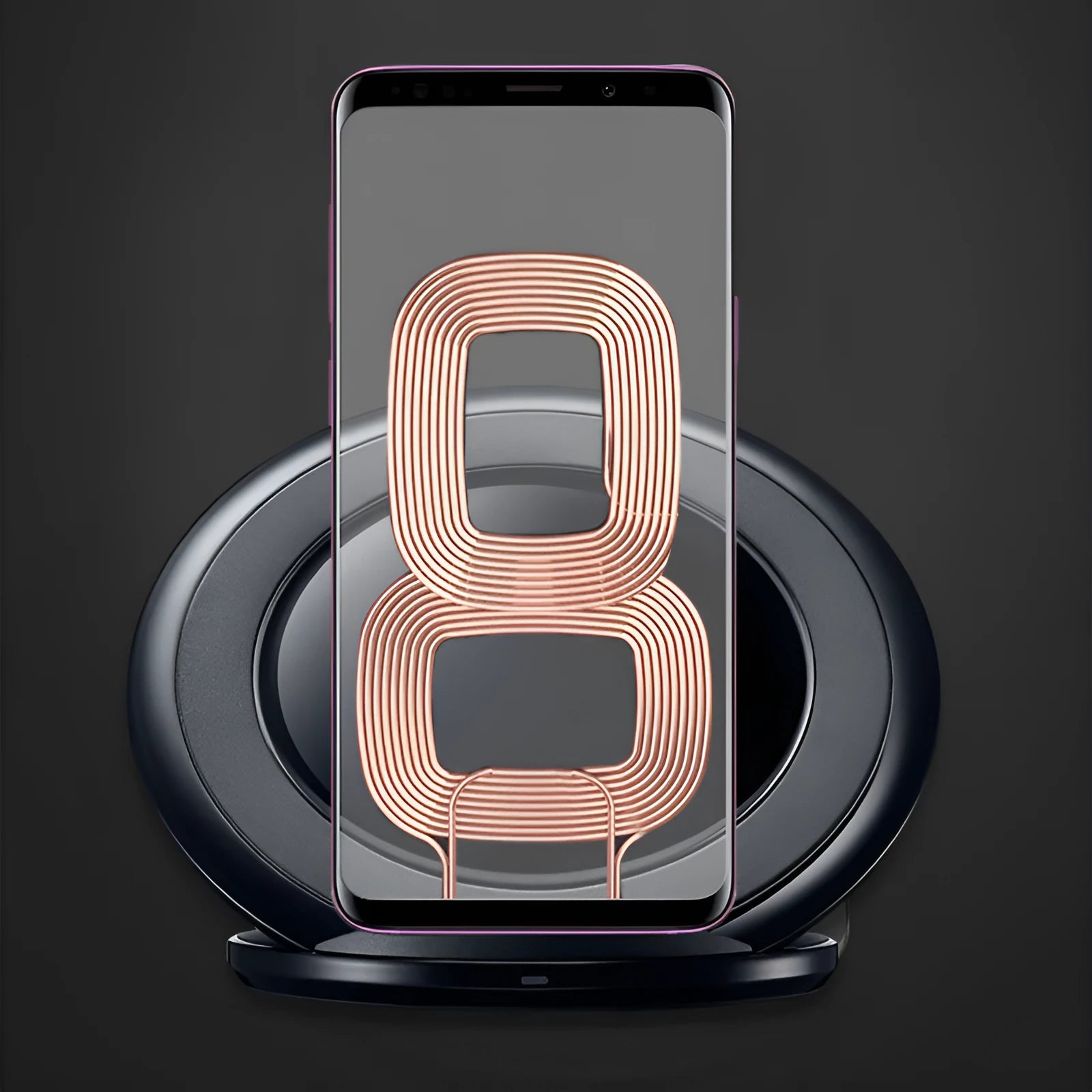 Qi wireless fast charging pad for Samsung Galaxy Note Edge in black or white finish