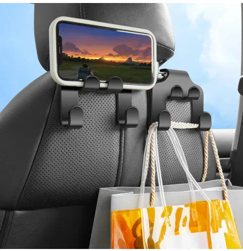 Car multifunction mobile phone holder hook made from ABS material, set of two pieces