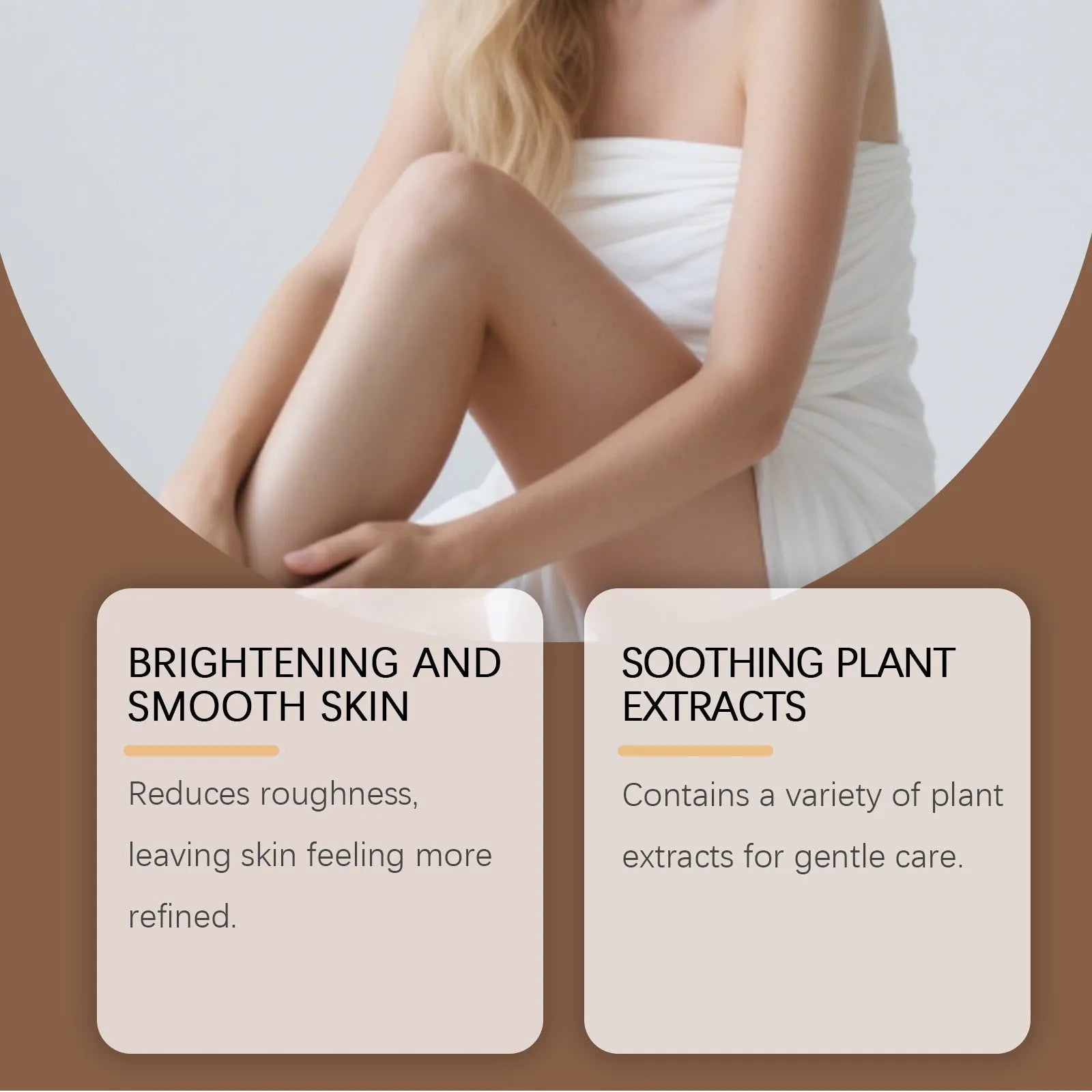 Brown sugar body scrub cream in 100g jar for gentle exfoliation, smooth and tender skin