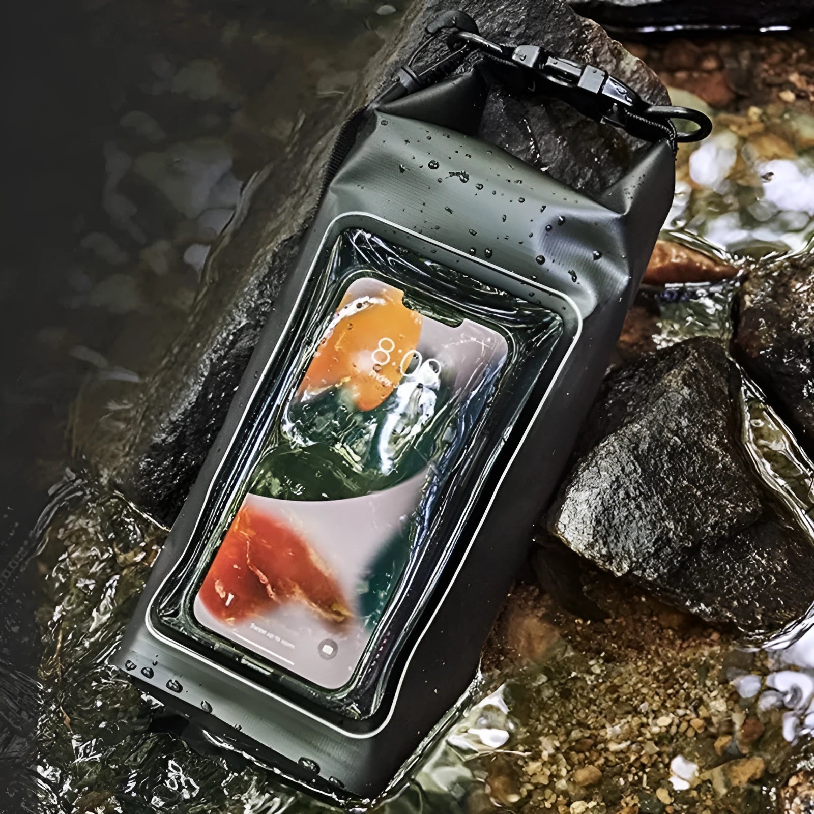 Waterproof crossbody phone bag in multiple colours with 2L and 5L capacity options