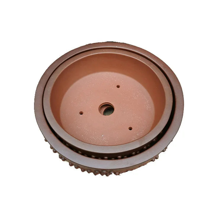 Red purple sand round flower-drum flowerpot stump nail planter for desktop ground