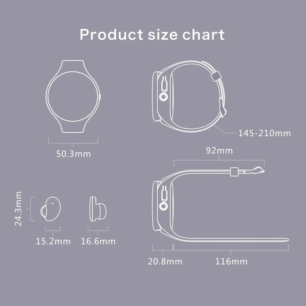 Black smart bracelet with detachable Bluetooth earphones showing colour screen display and heart rate monitoring
