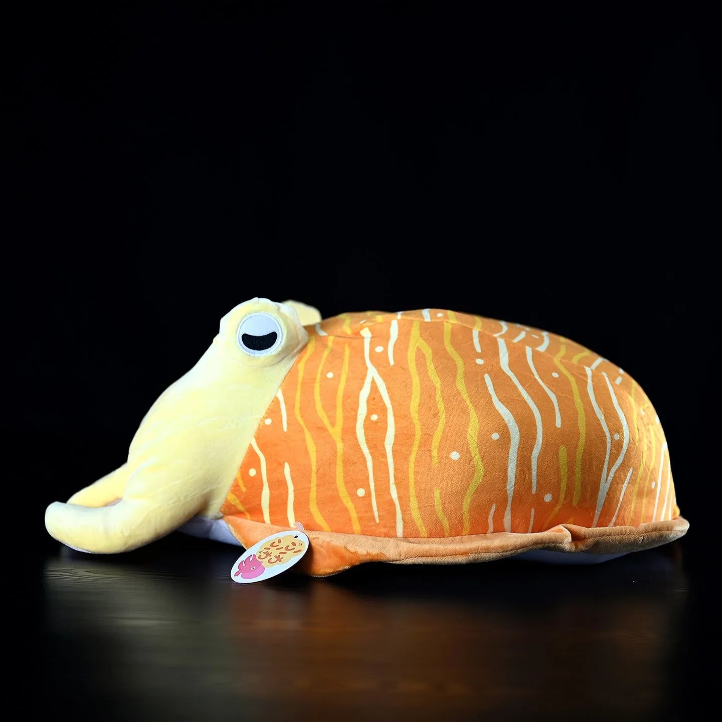 Cute cuttlefish plush doll with flannel surface, 42cm tentacles to tail, belly width 26cm