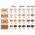 Waterproof concealer contour stick with liquid pen applicator showing 24 colour shades