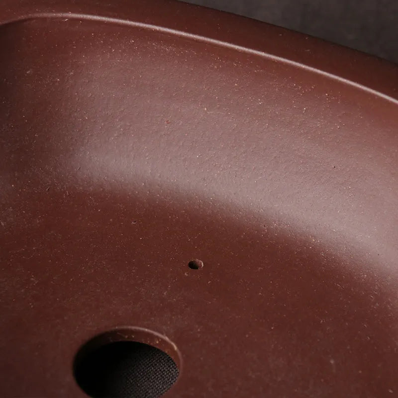 Handmade classical Chinese style purple clay bonsai basin or planter