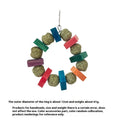 Hamster chew toy with Totoro decorative ring, straw ball, and applewood molar rod