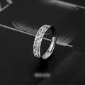 Adjustable open ring in stainless steel, silver colour, simple retro style for men and women
