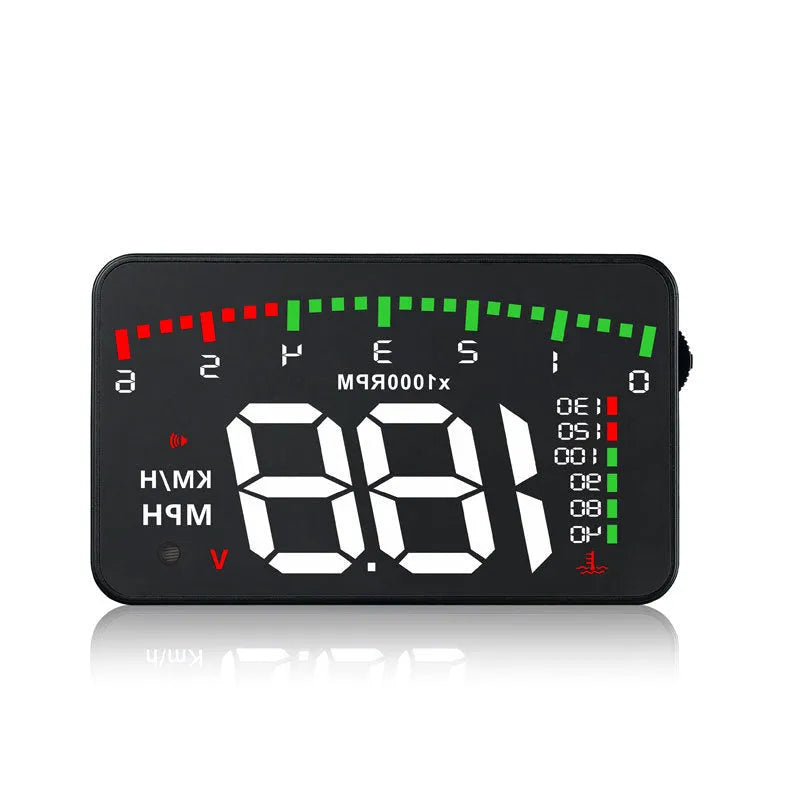 Automotive HD speed projector vehicle HUD head-up display with 3.5 inch LED screen on car dashboard