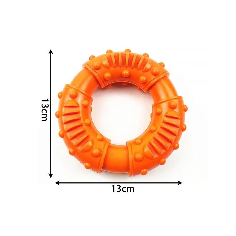Blue hollow rubber dog fetch stick toy for outdoor play with large dogs