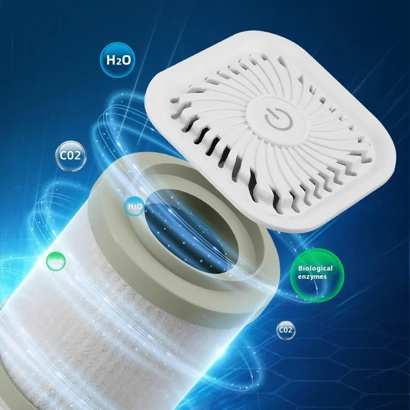 Mini USB air purifier in black or white for cars and small rooms under 10 square metres
