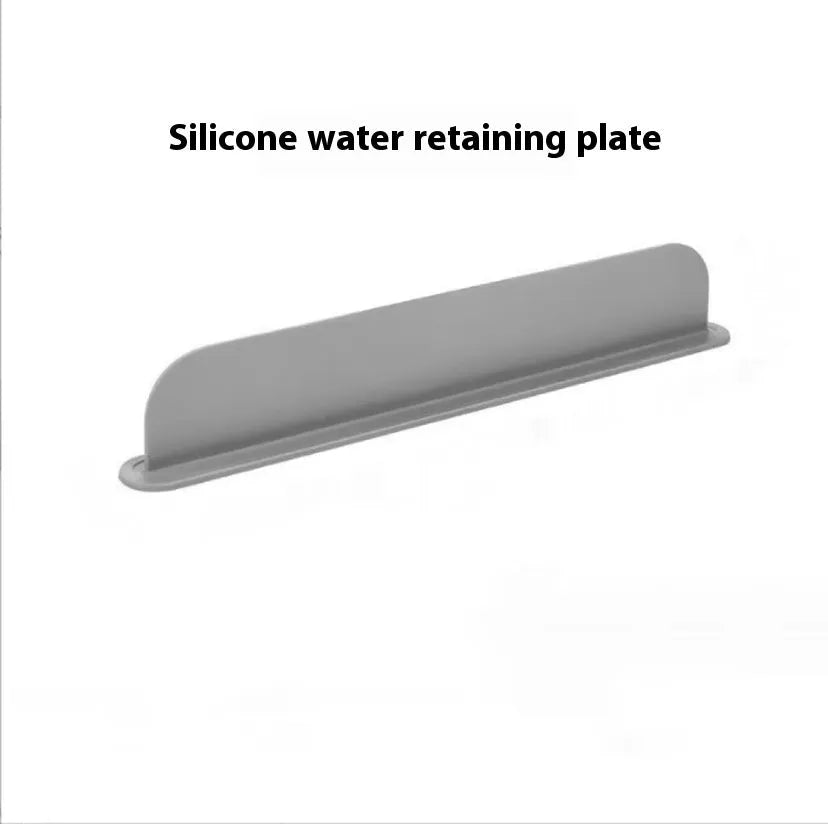 Silicone kitchen sink water blocking plate in blue, grey or black measuring 52x85x5mm