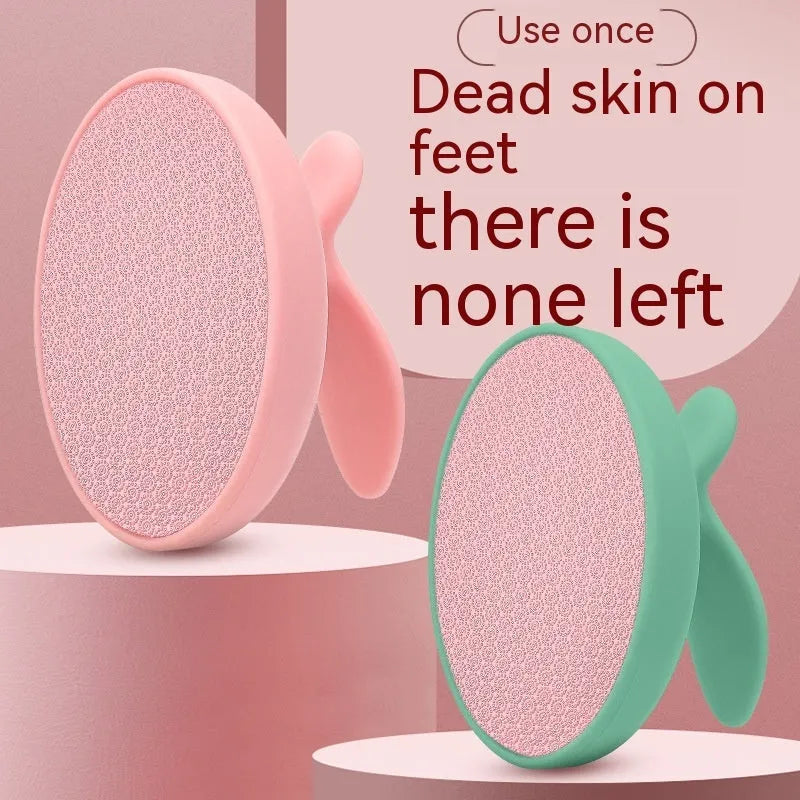 Nano foot grinder with rose quartz glass surface in pink ABS body for callus removal