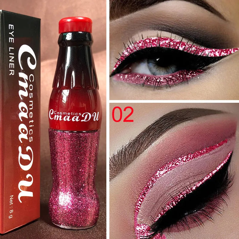 CmaaDu Color Glitter Glitter Liquid Eyeliner in 12 colour options for sparkle eye makeup
