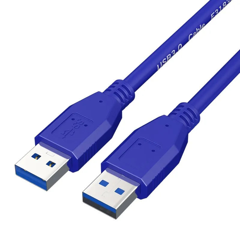 USB 3.0 public-to-public data cable with nickel-plated connectors for mobile hard disk boxes