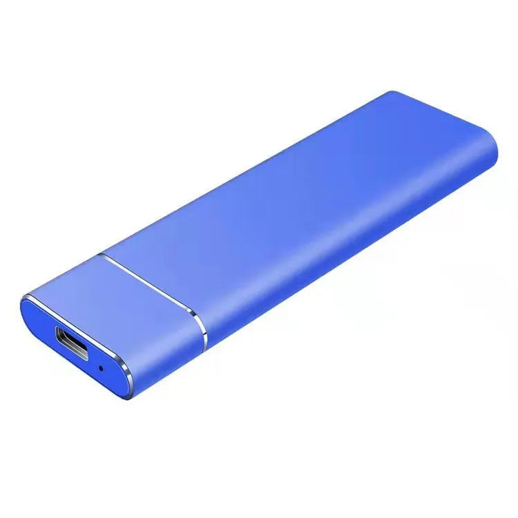 Portable external USB hard disk with a metal shell, shown in multiple colour options: black, blue, orange, red, and silver.