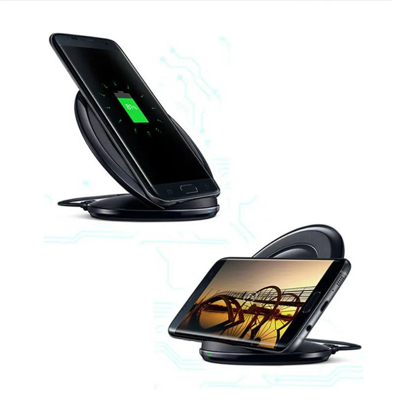 Qi wireless fast charging pad for Samsung Galaxy Note Edge in black or white finish