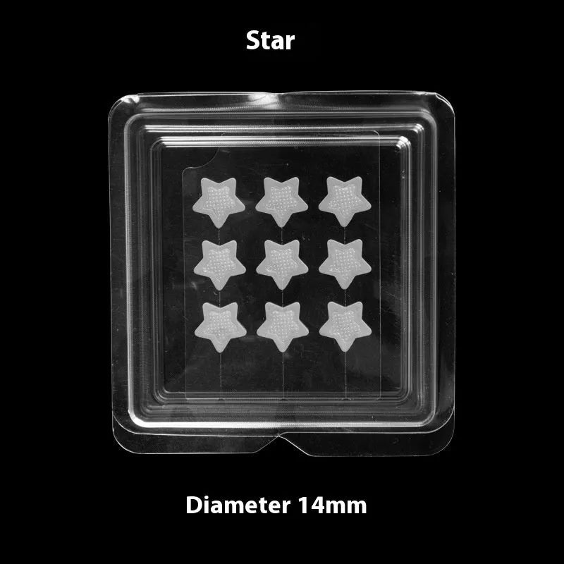 Soluble hyaluronic acid microneedle acne patches sheet with 9 circular 14mm patches