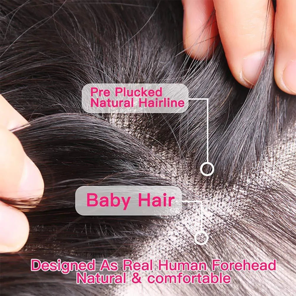 Natural real human hair wig for ladies in black medium length mechanically made