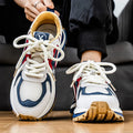 Men's casual sneakers with mesh panels and synthetic leather upper in three colour options