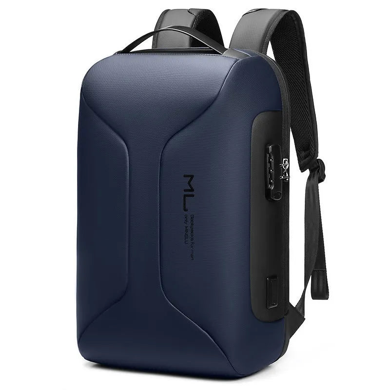 Men's 50L business travel backpack in Oxford cloth with waterproof anti-theft features and air pillow straps