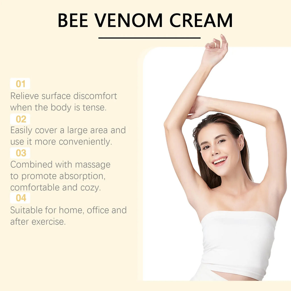 60g jar of home moisturising skincare cream with mint leaf, bee venom, tea tree oil, and cypress leaf extract