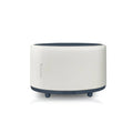 Flame humidifier with Bluetooth remote control and LED light in dark wood grain finish
