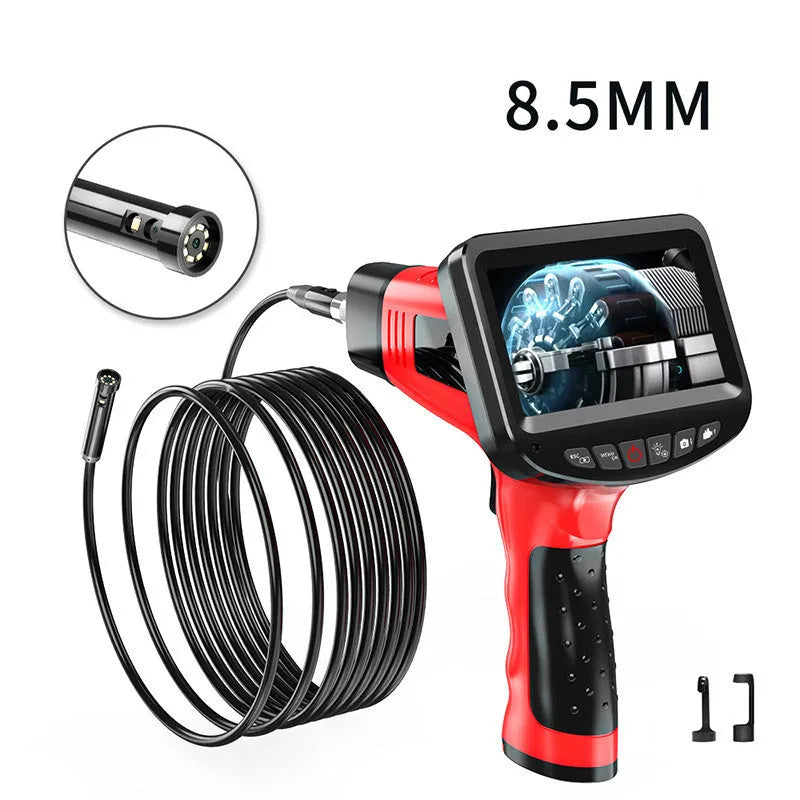 8.5mm dual-lens endoscope HD camera with snake pipeline and hard wire length options.