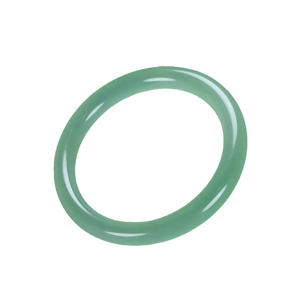 Jade bracelet with floating flower design and auspicious cloud patterns in green colour