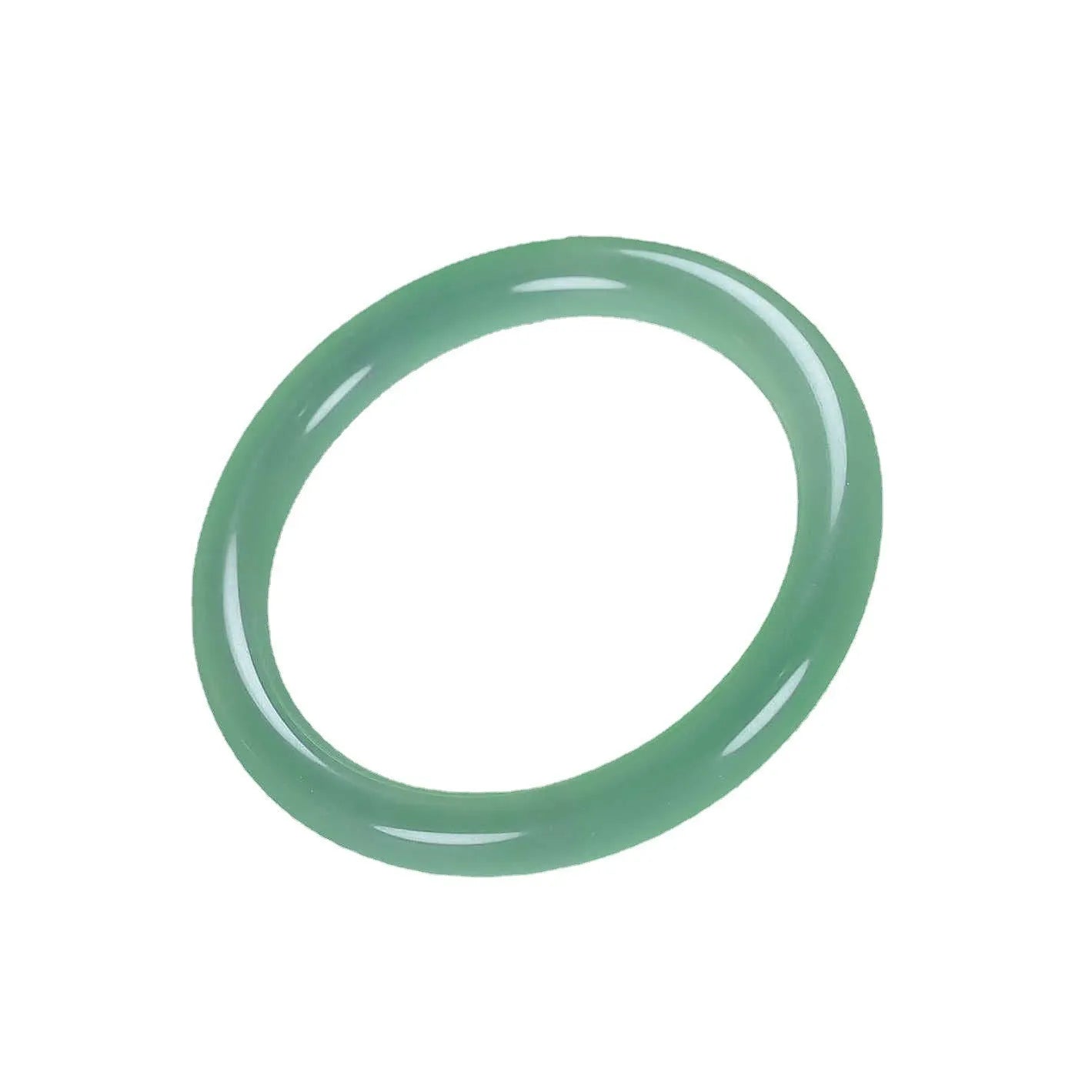 Jade bracelet with floating flower design and auspicious cloud patterns in green colour