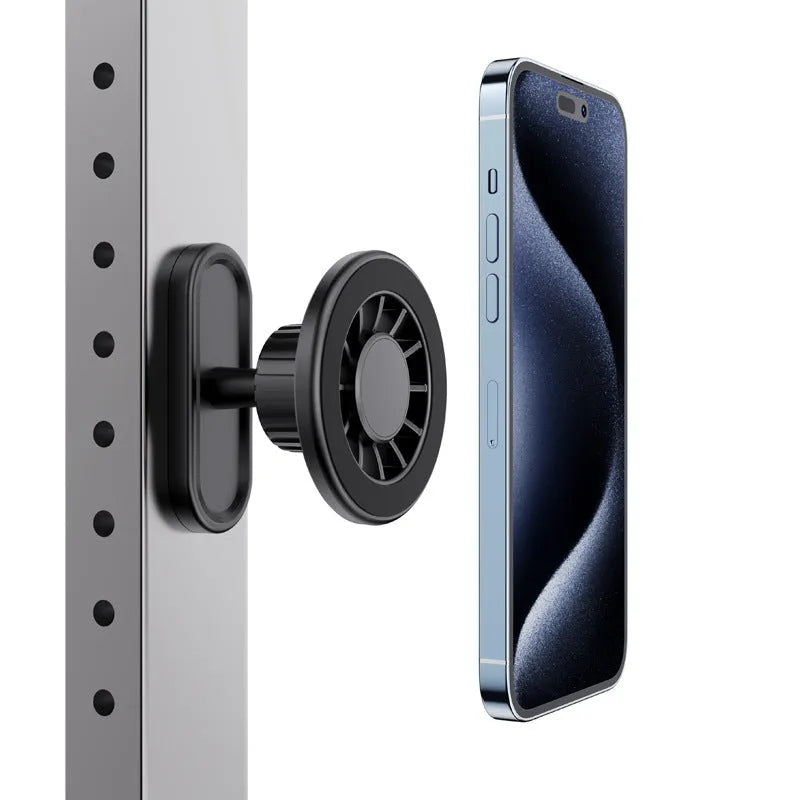 Double-sided magnetic outdoor photography bracket with plastic construction and universal clip