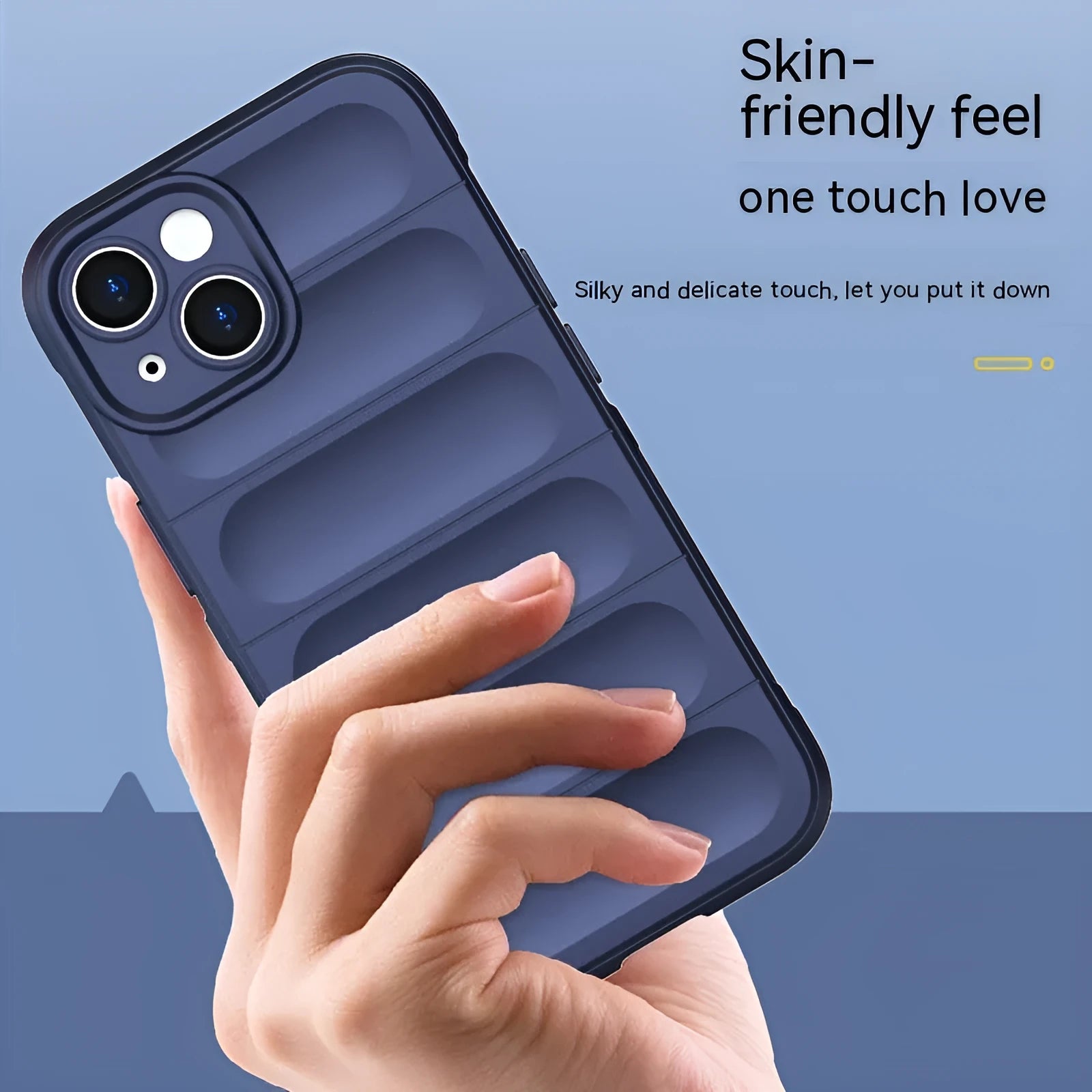 Anti-fall skin feeling TPU PC mobile phone shell back cover for iPhone, black colour