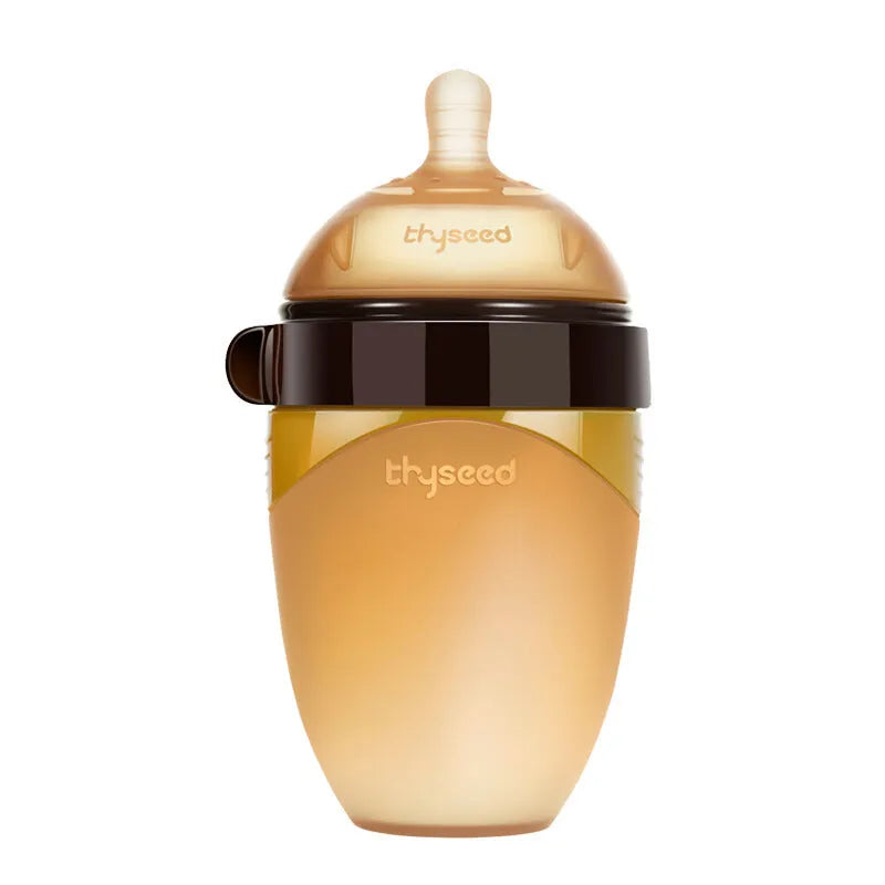 PPSU baby bottle with silicone nipple teether, wide caliber, circular arc shape, 300ml and 240ml age-specific stages