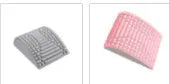 Blue back stretcher pillow for lumbar support with acupressure massage function
