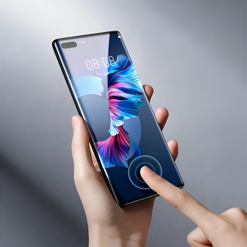 Baseus 0.25mm black full screen curved tempered glass film for Huawei Mate40 Pro with cleaning kit and tools