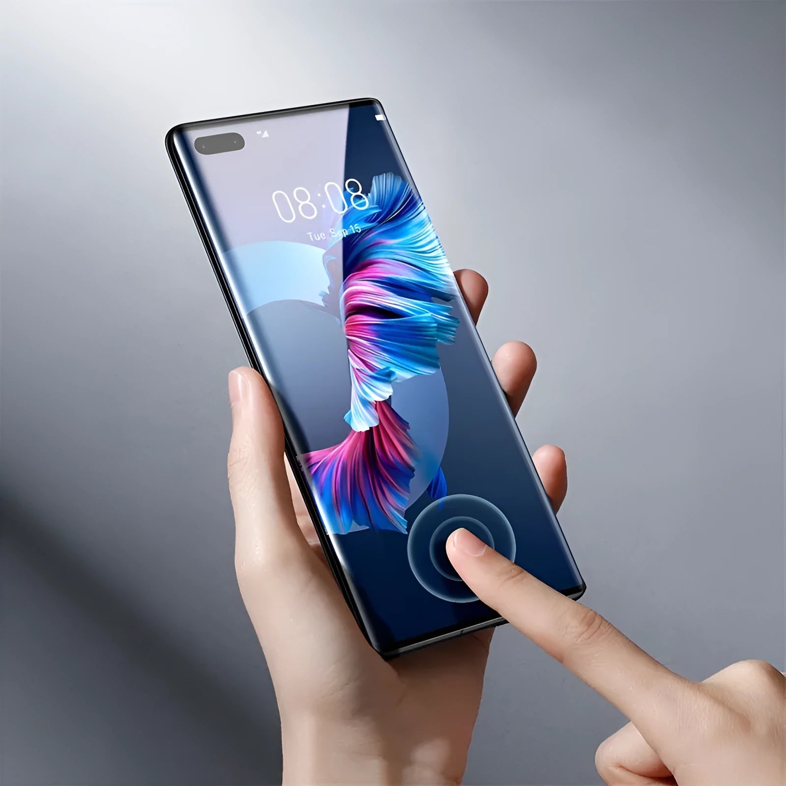 Baseus 0.25mm black full screen curved tempered glass film for Huawei Mate40 Pro with cleaning kit and tools