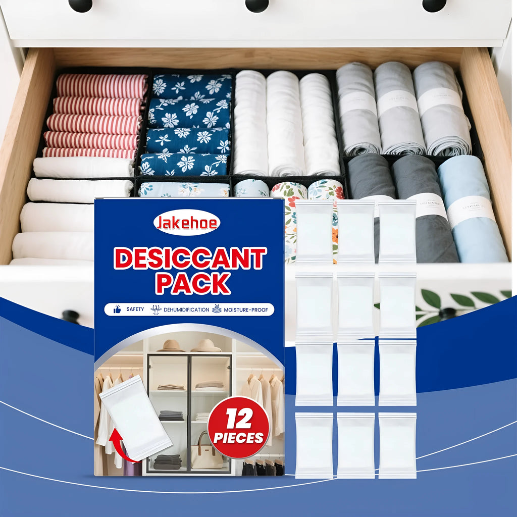 12 calcium chloride desiccant bags with wood pulp filler for household moisture control