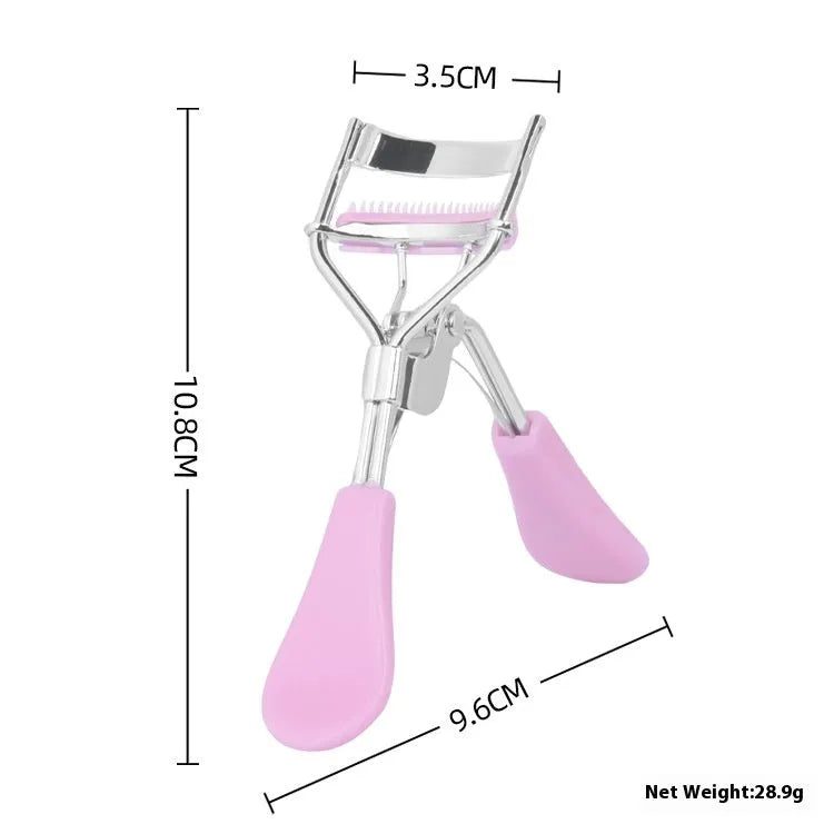 A4 manual eyelash curler with comb in assorted colours including pink and black
