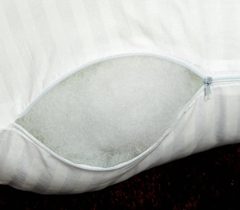 White square health care sleep aid pillow, 40x70cm, polyester fibre filling and polyester fabric, single size