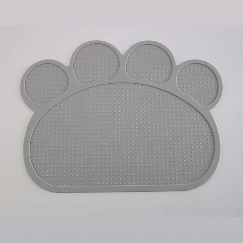 Pet supplies silicone placemat in plain design, anti-fall, food grade, available in multiple colours including black and pink