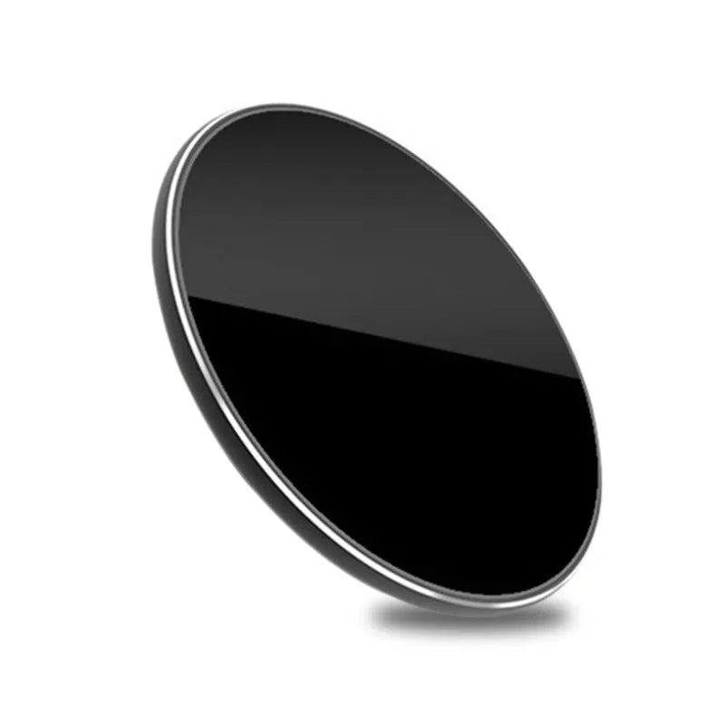 Ultra-thin aluminum wireless charging pad in metallic colour with LED indicator