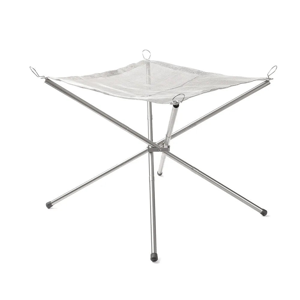 Stainless steel barbecue grill and net set in silver colour for medium or large outdoor cooking