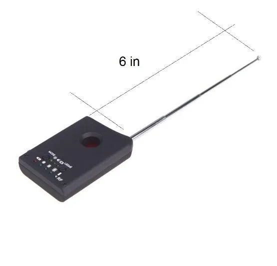Anti-spy hidden camera signal detector black with antenna and LED indicator