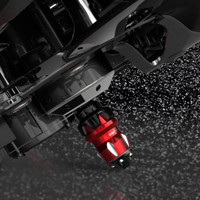 Set of aluminium alloy electric motorcycle modification accessories in black and black red