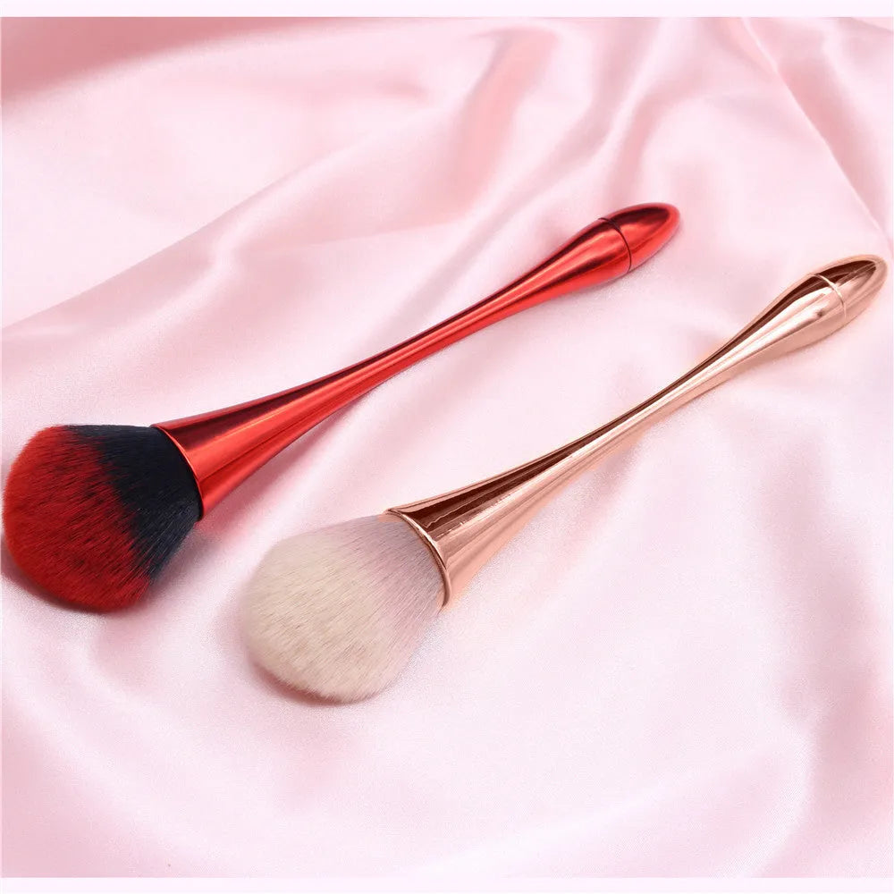 Make-up sponge puff cosmetic blender, 20.5cm total length, 5cm hair length, in red pink rose gold rainbow or black
