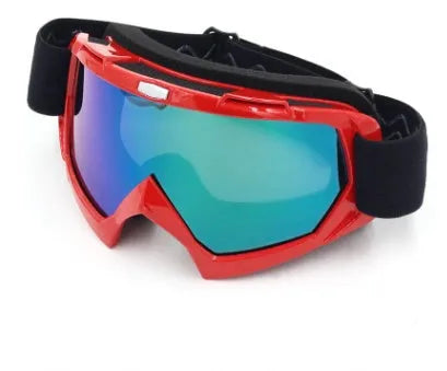Adult anti-twist anti-fall sports goggles with TPU full frame in bright black transparent film, model MT003