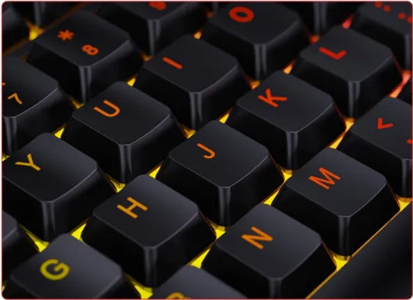 Backlit USB wired keyboard and mouse set, 104 keys, black mixed light, 1.60 m cable