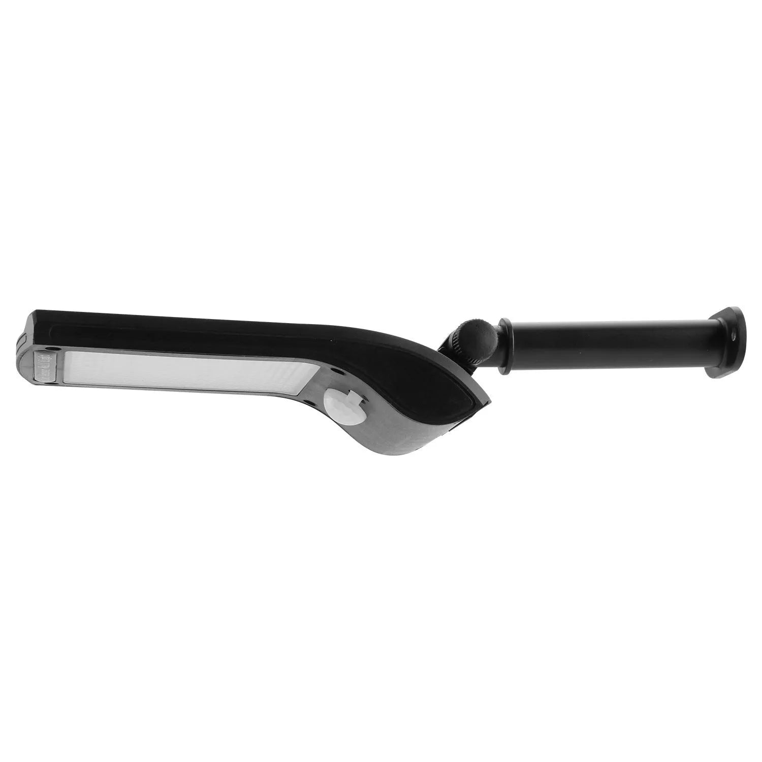 Black solar-powered outdoor wall light with motion sensor and 36 LEDs on an adjustable mount.