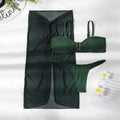 Women's multicolour French-style three-piece swimwear set with bikini and long culottes